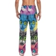 thumbnail image 2 of Cute Cats Ghost Pajama Pants Men's Lounge Pants Light with Drawstring and Pockets, Christmas New Year Birthday Valentine's Day Gifts, X-Large, 2 of 7