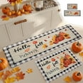 thumbnail image 6 of Fall Pumpkin Maple Leaf Floor Mat Set 15.7x23.6in & 15.7x47in 2-Piece Non-Slip Doormat for Halloween Thanksgiving Decor, 6 of 6