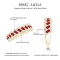 thumbnail image 5 of Rosec Jewels Ruby Diamond Half Eternity Band for Women - Baguette Ruby Anniversary Ring - AAA Quality Certified - Ready to Gift, 14K Yellow Gold, US 10.00, 5 of 8