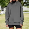 thumbnail image 4 of Women'S Tops Women's Solid Sweatshirt Women's Casual Long Sleeve Hooded Sweatshirt Solid Color Pullover Fashion Hoodie For Daily Wear Comfortable Loungewear, 4 of 7