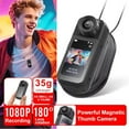 thumbnail image 2 of Thumb Camera Wearable, 180 Rotating Magnetic Body Cam with WiFi App,Sports Camera with Magnetic Neck Strap, Long Battery Life, Compact for Outdoor Adventures, 2 of 9