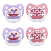 Dr. Brown's Stage 1 PreVent Unique Pacifier, Pink, 4 Ct