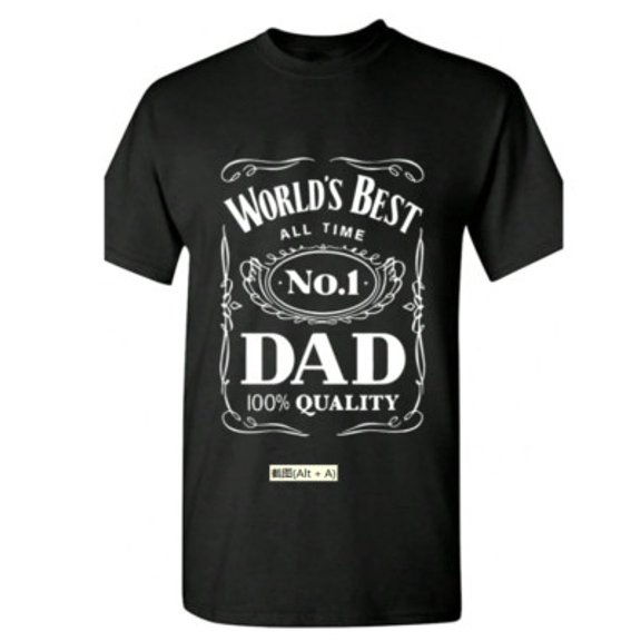 Velto World´S Best No. 1 Dad Daddy Father Day GiftsT-Shirt Black All Size S-5XL