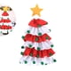 thumbnail image 2 of Bewildely Suministros decorativos de la cubierta de la botella de vino en forma de árbol de Navidad para el escritorio del restaurante del hotel del hogar Kits de decoración para fiestas rojo blanco Bewildely HA027008-01, 2 of 6