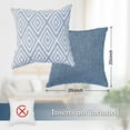thumbnail image 3 of SUSIELADY Throw Pillow Covers Set of 4, 20"x20" Linen Decorative Square Couch Sofa Cushions, Accent Home Decor, Living Room, Bedroom, Chair, Blue, 3 of 7