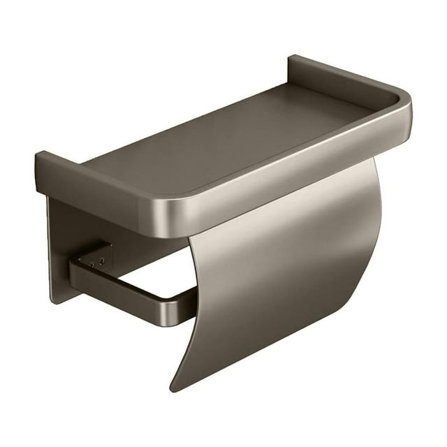 WRKEKC Clearance No-Drill Toilet Paper Dispenser with Storage Compartment, Durable Metal Design