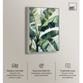 thumbnail image 2 of Banana Leaves Beach Coastal Inspired Canvas Wall Art by Art Remedy, Silver Floater Frame, 16"x24", 2 of 7