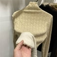 thumbnail image 1 of Tenues pour Femmes Mode Chaudes Amples Blouse à Manches Longues Col Rond Chandail Décontracté Hauts Blouses Tenues de Travail en Liquidation, 1 of 7