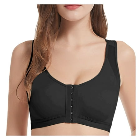 LEEy-World Lingerie for Women Plus Size Women s Plus Size Minimizer Bra for L Bust Full Coverage Figure Non Padded Wirefree Black S