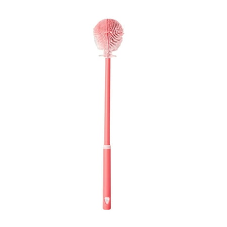 

Multifunctional Water Bottle Cleaning Brush Feeder Silicone Washing Cleaner Pink