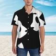 thumbnail image 5 of Cute Panda Black And White Men's 3d Print Casual Button Down Shirts, Novelty Hawaiian Short Sleeves M, 5 of 8