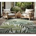 thumbnail image 7 of Stunning Transitional 5' x 7' Cream and Green Polypropylene Outdoor Area Rug, 7 of 7