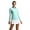 Mint/White, variant on IBKUL Adult Female Landon Stripe II Print Long Sleeve Mock Neck Top, Color: Ink/White, Size: M