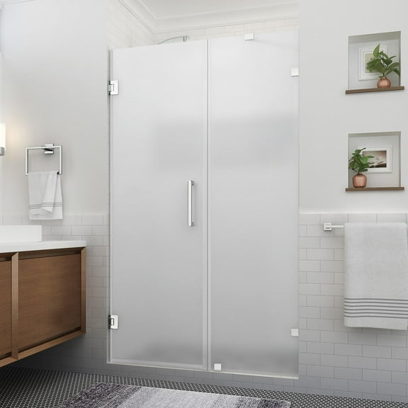 Aston Sdr985fruw-502880 Nautis Xl 80" High X 50" Wide Hinged Frameless Shower Door -