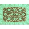 thumbnail image 1 of Ahgly Company Indoor Rectangle Oriental Turquoise Blue Traditional Area Rugs, 7' x 10', 1 of 4