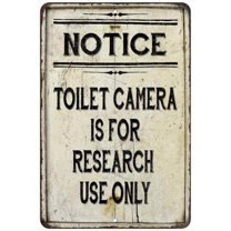 Toilet Camera is For Research Only Vintage Look Chic Distressed 8x12208120020238