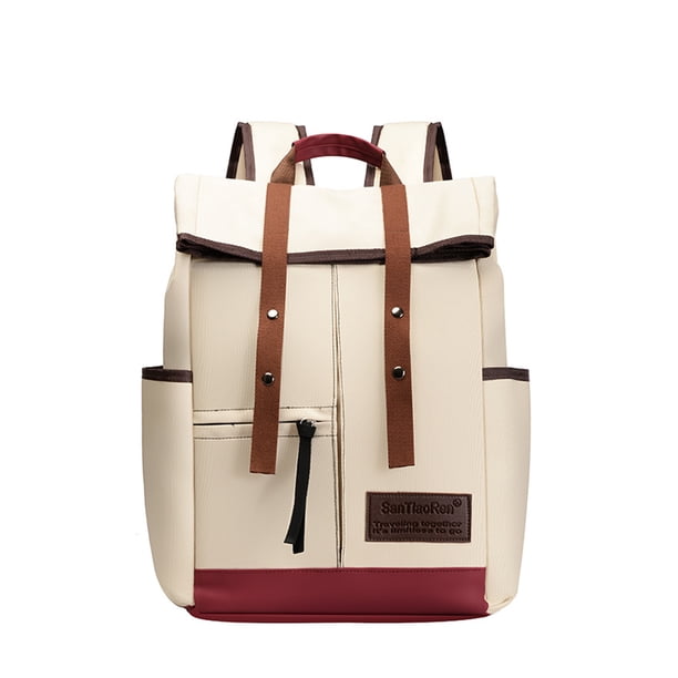 Qarigey Mochila impermeable para ordenador portátil para hombres y mujeres, espaciosa y duradera, mochila de viaje para mujer Mochilas blanco