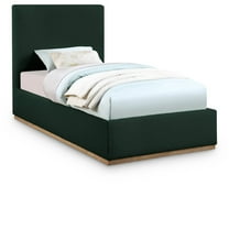 Meridian Furniture Monaco Green Fabric Twin Bed
