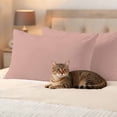 thumbnail image 3 of Lumbar Pillow Covers 12 x 20 Inches, Pink Pure Color Waterproof Throw Pillow Cover Set of 2, Aesthetics Contemporary Luxury Decorative Rectangle Cushion Covers for Patio/Tent/Couch/Garden, 3 of 8