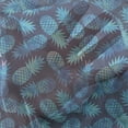 thumbnail image 3 of Modern Tulle Curtains with Rod Pocket, Pineapple Pattern Exotic Fruit in Digital Watercolor Illustration, Sheer Drape for Wedding Party 2 Panels, 7 Sizes, Night Blue Turquoise, by Ambesonne, 3 of 3