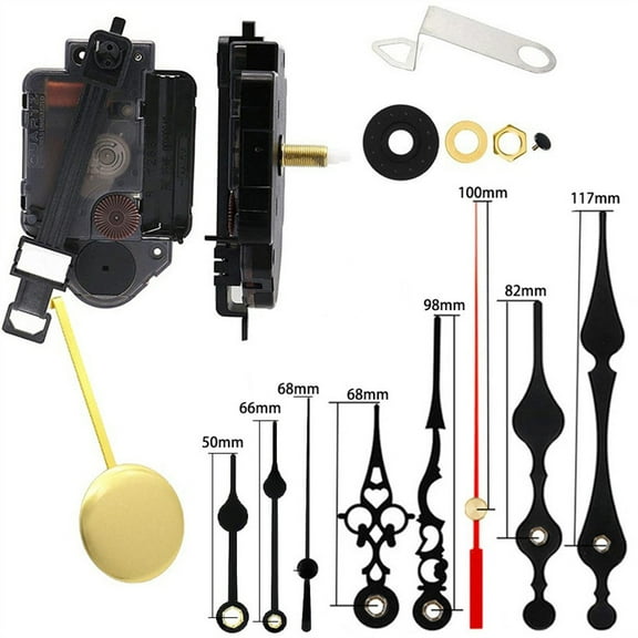 Pendulum Clock Mechanism For Diy Craft Projects Quartz Movement Replacement Set With 23Mm Shaft For Custom Clocks