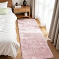 thumbnail image 2 of Goolela Fluffy Runner Rug 2x6 Rug Soft Faux Rabbit Fur Area Rug Pink Furry Shag Fuzzy Rug for Hallway Bedroom Entryway, 2 of 10