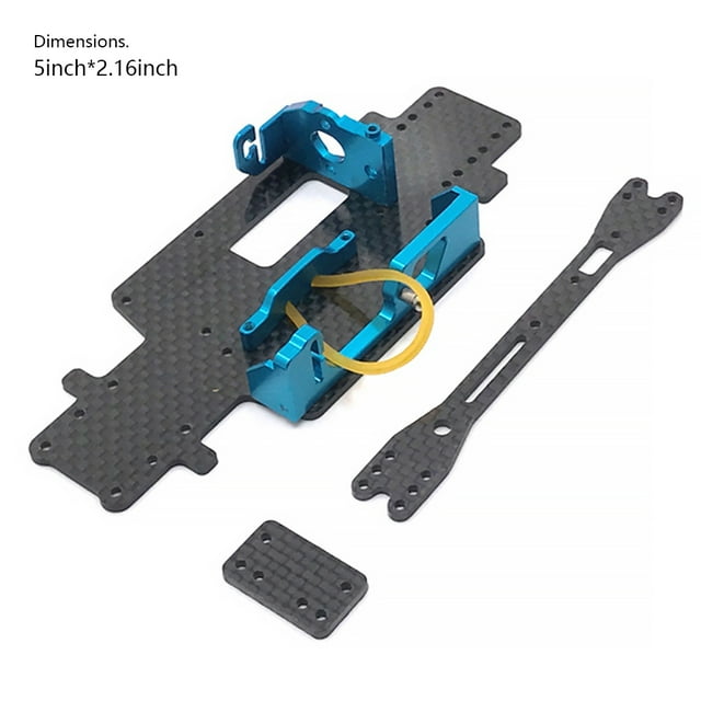 VONKY 1/28 Remote Control Car Fiber Second Floor Board Battery Holder Upgrade Motor Mount Replacing Part Kit Accessories Blue