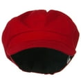 thumbnail image 5 of Cotton Elastic Big Size Newsboy Cap - Red 2XL-3XL, 5 of 5