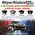 thumbnail image 2 of 2011 Toyota Highlander Beam Wiper Blades Wipers w/1yr Warranty (Set of 2), 2 of 5