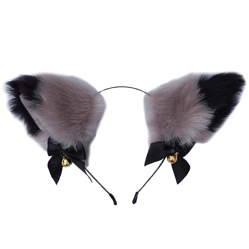 Dan&Dre Cosplay Plush Furry Cat Ears Headband for Girl Cute Ears Headwear Costume Accessory Prop