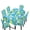 Tropical Monstera Leaf, variant on TSOVTHRID Sea Turtle Coral Print 5 Pcs Table Cloth with Dining Chair Slipcovers Set Rectangle Tablecloth Stretchable Chair Protector Cover Home Kitchen Dining Room Decor