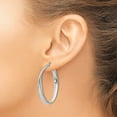 thumbnail image 7 of Auriga Fine Jewelry 925 Sterling Silver Twisted Oval Hoop Earrings for Women, 7 of 7