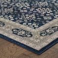 thumbnail image 4 of Style Haven  Rothbury Classic Traditional Area Rug Grey/Navy 7'10" Round 8' Square Indoor Living Room, Bedroom, Dining Room Blue Round Traditional,, 4 of 5