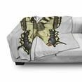 thumbnail image 3 of Swallowtail Butterfly Soft Flannel Fleece Blanket, Yellow Papilio Machaon Old World Swallowtail Wildlife Biology, Cozy Plush for Indoor and Outdoor Use, 70" x 90", Yellow Brown Black, by Ambesonne, 3 of 6