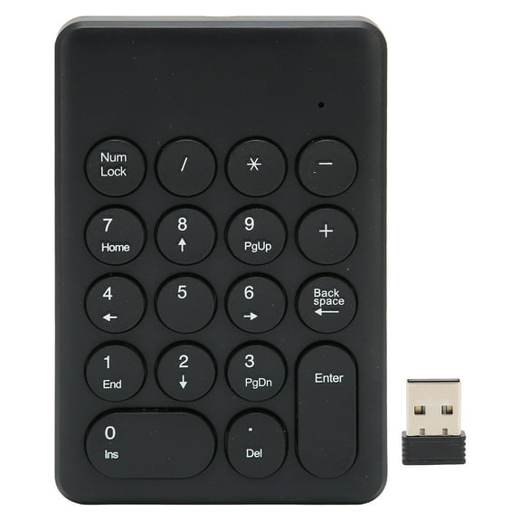 Tilted Design, 2.4GHz Wireless for Ultra- Stable Connection, Mini Size, Black Ergonomic 18-Key Numeric Keypad Sarapandan