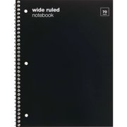 Wide Ruled 1 Subject Flexible Plastic Cover Spiral Notebook - ub&ub