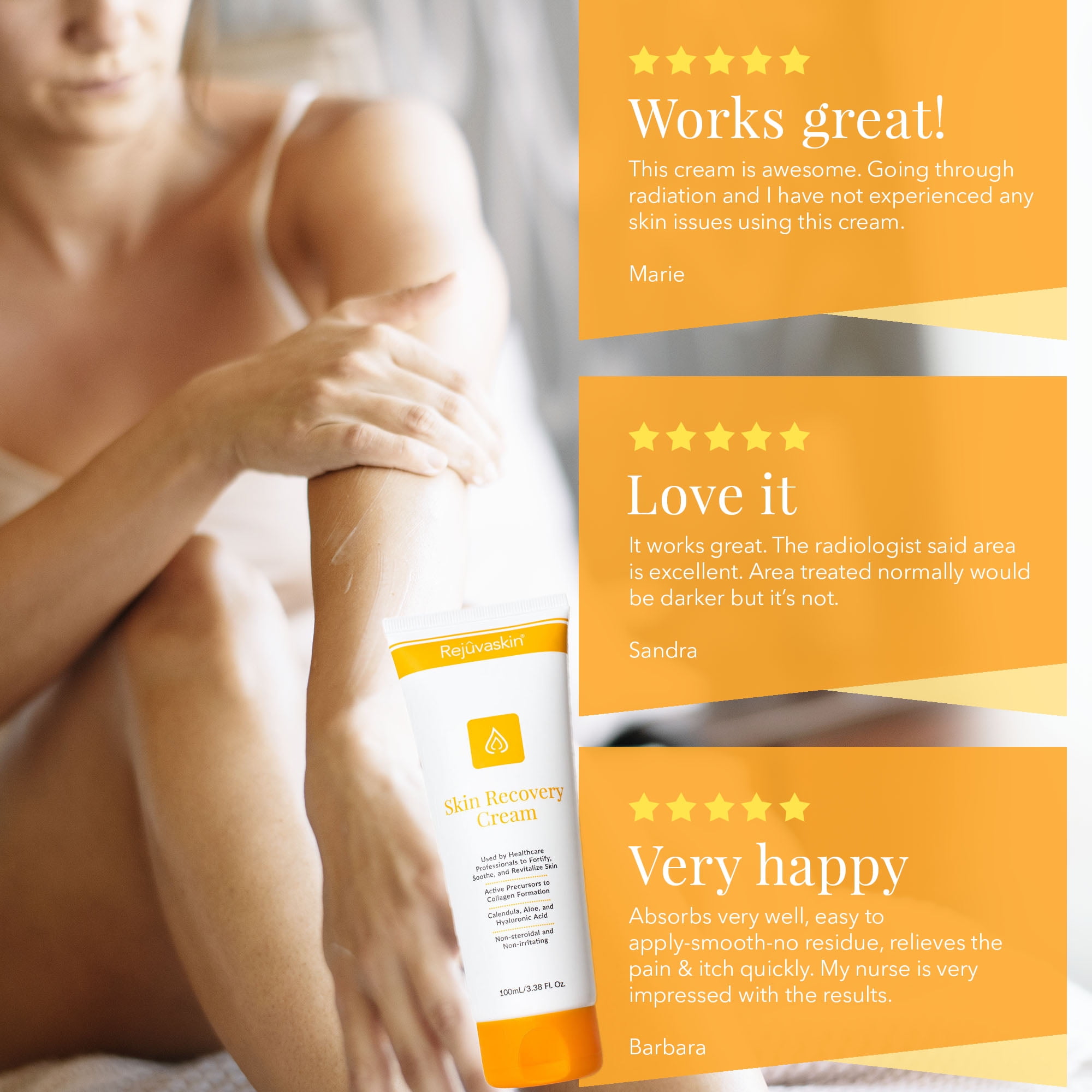 Rejuvaskin Skin Recovery Cream with Aloe Vera - Super Moisturizing Skin Cream for Dry, Parched, Itchy, and Sensitive Skin - Skin Recover Cream - Cream for Radiation Patients -100 ml