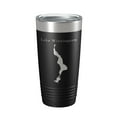 thumbnail image 1 of Lake Winnisquam Map Tumbler Travel Mug Insulated Laser Engraved Coffee Cup Laconia New Hampshire 20 oz Black, 1 of 5