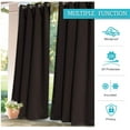 thumbnail image 5 of Highcool curtains for - Curtains Insulated for Sliding Door Exterior Porch Terrace Lounge, 100 L120 inches, 1 Panel, Brown, 5 of 7