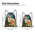 thumbnail image 2 of Balery Stained Glass Cat Art Pattern Drawstring Backpack Bag Sport Gym Sackpack Cinch Bags Pattern Drawstring Backpack Bag Sport Gym Sackpack Cinch Bags -Medium, 2 of 6