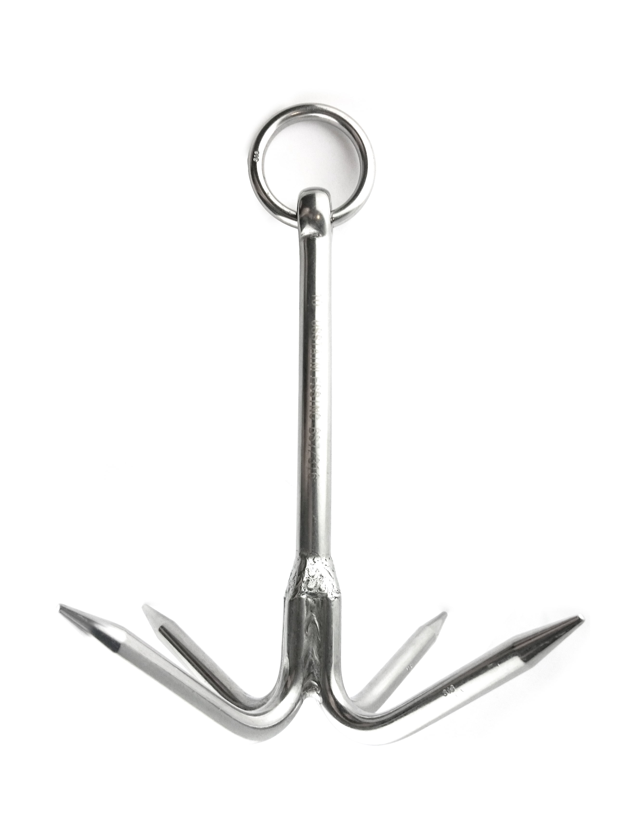 Stainless Steel 316 Hook Anchor 12.5" (315mm) Marine Grade Grapple