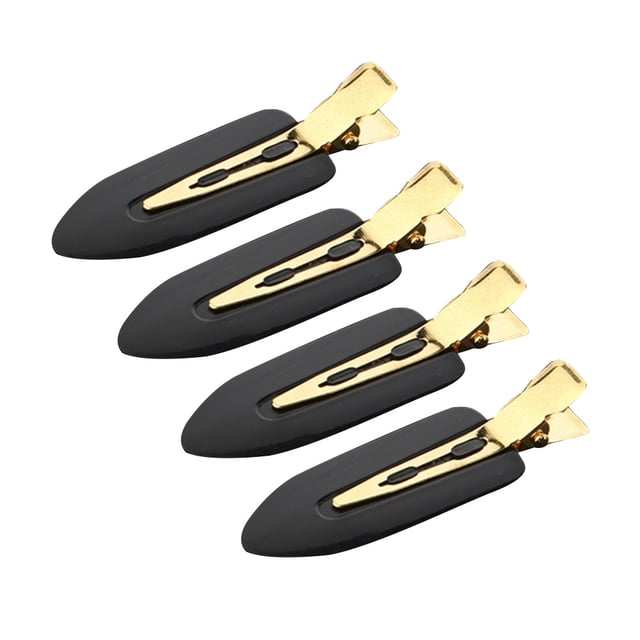Juego de 4 Pinzas Invisibles para Cabello, Ideal para Peinados con Fleco, Acabado Dorado, Herramienta de Belleza en Tono Negro y Dorado