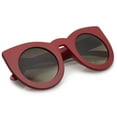 thumbnail image 4 of sunglassLA Unisex Womens Bold High Point Tinted Lens Oversize Cat Eye Sunglasses 48mm (Red / Smoke Gradient) - 48mm, 4 of 4