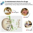 thumbnail image 4 of FREEAMG Sloth and Cute Palm Leaves 1000 Piece Jigsaw Puzzle, Wall Artwork Puzzle Games for Adults Teens 29.5" L X 19.7" W, 4 of 7
