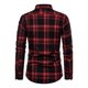 thumbnail image 3 of Camisa Manga Larga Cuadros Para Hombre Moda Slim Fit, 3 of 4
