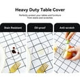 thumbnail image 4 of Waterproof Buffalo Plaid Rectangle Vinyl PVC Tablecloth - Heavy Duty Oil-Proof Table Cover for Dining, Picnic, and Outdoor Use - 54 x 71 Inch, White, 4 of 7