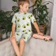 thumbnail image 4 of Fotbe Avocado of a Hear Pijama Estampada de 2 Piezas para Niños – Ropa de Dormir de Manga Corta Cómoda para Niños y Niñas, Camiseta y Shorts de Algodón-Small, 4 of 6