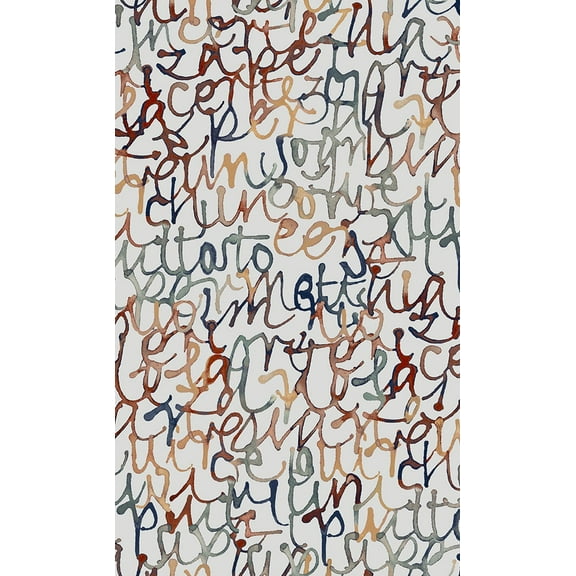 Misty Blue Abstract Prints Geometric Wallpaper, Double Roll, 57 sqft