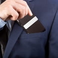 thumbnail image 3 of Estuche para tarjetas de visita - Estuche para tarjetas de visita de cuero PU Portatarjetas de metal con bolsillo para tarjetas de visita para hombres y mujeres con cierre magnético, 3 of 8