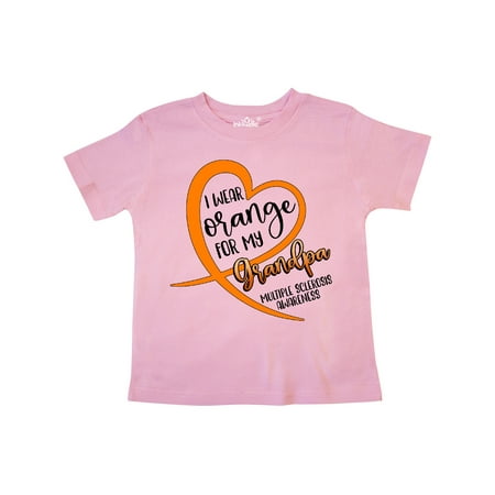 

Inktastic I Wear Orange for my Grandpa Multiple Sclerosis Awareness Gift Toddler Boy or Toddler Girl T-Shirt